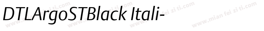 DTLArgoSTBlack Itali字体转换